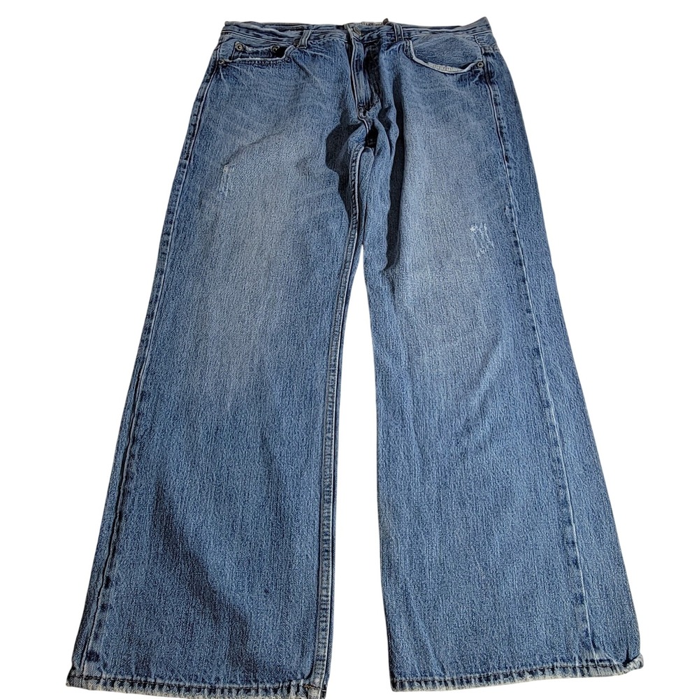 Aeropostale Essex Straight Leg Jeans Mens 34x30 Blue Medium Wash 100% Cotton